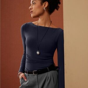 NWT OGL Moves Long Sleeve Top With Built-In Bra